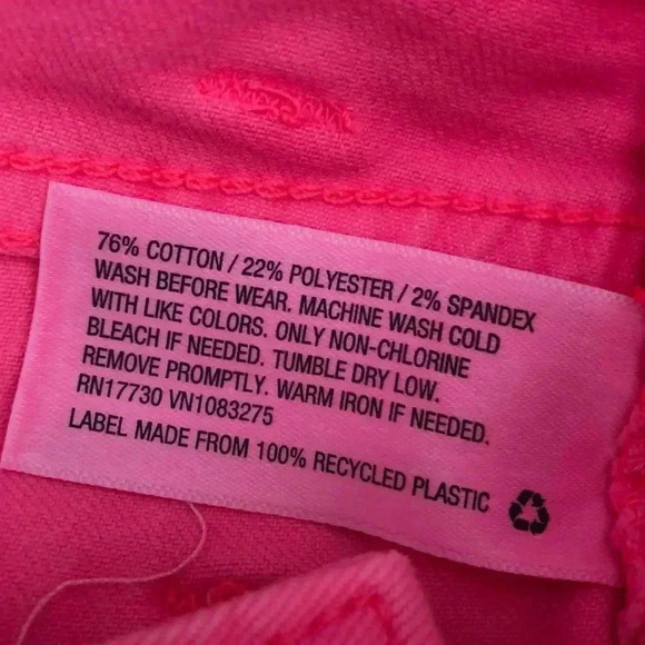 💥🆕Cherokee Super Skinny Cropped Jeans Neon Pink 10🆕 - Picture 4 of 6
